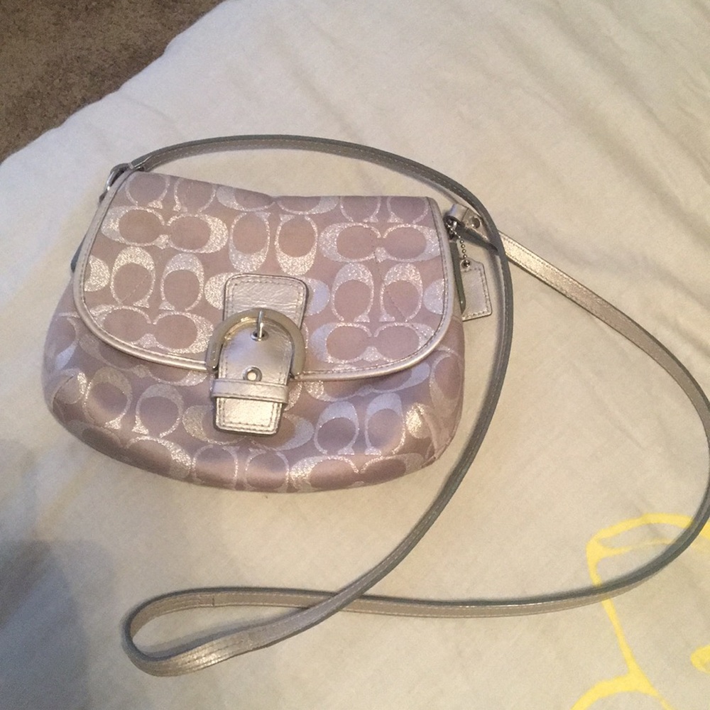 Coach silver crossbody